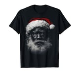 Santa Claus Black Xmas Santa Afro African American Proud T-Shirt