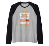 absolutely all the chicken nuggets Design Raglan Baseball Tee