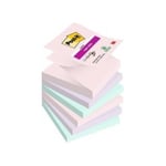 3M Post-it Nature Eco Z-notes -anteckningslapp, färgassortiment, 76x76mm, 16 x 100 st