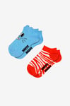 Happy Socks - Ankelstrumpor Kids Low Cat Socks 2-pack - Blå