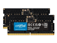 Crucial - DDR5 - sats - 16 GB: 2 x 8 GB - SO DIMM 262-pin - 5600 MHz / PC5-44800 - CL46 - 1.1 V - on-die ECC - svart