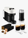 Nespresso Vertuo Barista Bundle Pop Coffee Machine by KRUPS with Milk Frother & Mugs, White