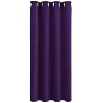 PONY DANCE Rideau Occultant - Rideaux Décoration Chambre et Draperies Intérieurs Fenêtre Rideaux Thermique Isolation & Anti Chaleur, Largeur 132 x Hauteur 158cm, Violet, Lot de 1