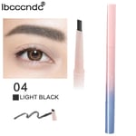 Eyebrow Pencil With Brush Brow Tint Automatic Rotate Light Black