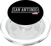 San Antonio City USA Flag State Voyager US America Town PopSockets PopGrip pour MagSafe