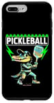 Coque pour iPhone 7 Plus/8 Plus Un crocodile jouant au pickleball - Ambiances amusantes