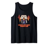 Minecraft Halloween Steve Run Ghasts Just Wanna Have Fun Tank Top