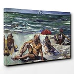 Big Box Art Lovis Corinth The Beaches of Forte del Marmi Canvas Wall Art Print Ready to Hang Picture, 30 x 20 Inch (76 x 50 cm), Multi-Coloured