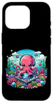 iPhone 16 Pro Funny Octopus Dj Headphones Graphic for Men Women Kids Case