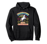 Funny Hanukkah Jewnicorn Unicorn Girl LGBT Jewish Chanukah Pullover Hoodie