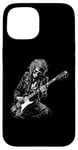 Coque pour iPhone 15 Skeleton Guitar Guy Rock And Roll Band Rock On