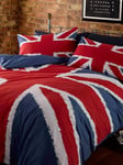 UNION JACK DOUBLE DUVET COVER & PILLOWCASE SET UK GB ENGLAND BEDDING