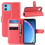 Iphone 11      Pu Wallet Case    [Red]