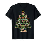 Xmas Lights Santa Rainbow Trout Fish Christmas Tree T-Shirt