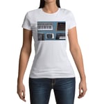 T-Shirt Femme Col Rond Vintage Synth Linn Drum Roland Jp 8000 Synthetizer Analog