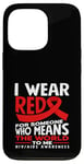 Coque pour iPhone 13 Pro « I Wear Red For Someone Who Means The World HIV AIDS »