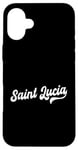 iPhone 16 Plus Saint Lucia Typeset Love St. Lucia St. Lucian Pride Case