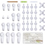 Sollbry - 43pcs Accroche Tableau Sans Percer Blanc Fixation Murale Sans Percer Crochet en Plastique pour Accroche Cadre Crochet Tableau Cadre Photo