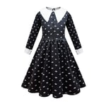 Girls Wednesday Dress - Addams Family Halloween Costume for Kids' Cosplay