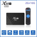 Boîtier Smart TV X98H Pro, Android 12, 2G+16G, Quad Core, 4K, lecteur multimédia, décodeur, avec WIFI 2.4/5G, Bt5.0