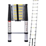 Lucn - 5 Mètre(s) Échelle Telescopique de Grenier Alliage en Aluminium Folding Ladder Charge Maximale 150kg, en 131 Certificat - Couleur d'origine