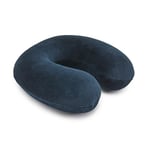 Amazon Basics Semi-circulaire, Coussin tour de cou en mousse à mémoire de forme, Bleu marine