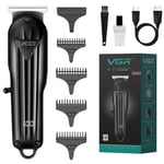 VGR Beard Trimmer Men Rechargeable Electric Shaver Cordless USB Face Grooming