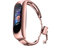 Hurtel Ersättare Metallband Armband Kedja Rem För Xiaomi Mi Band 6 / 5 / 4 / 3 Rosa