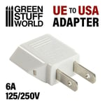 EU-USA plug adapter WHITE - Wargames Miniatures Wargames UV lamp