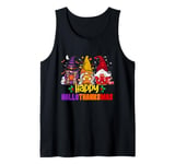 Halloween Thanksgiving Christmas Happy HalloThanksMas Gnomes Tank Top