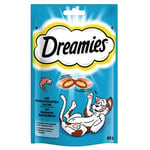 Blandat provpack: Dreamies Cat Treats 4 x 60 g  - Nötkött, Lax, Tonfisk och Ost