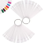 Nagelprover 100 st Nagelprovpinnar Nagel Färgdisplay Nageldisplay Tips Nagelkonst Tips Pinne med Metallring Set 1