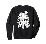 Human Ribcage Anatomy With Cats Sweatshirt