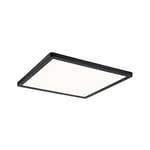 Paulmann 71001 Atria Shine LED carré 293 x 293 mm avec 1 panneau de plafond en plastique blanc chaud et noir de 16 W 3000 K, 293x293mm