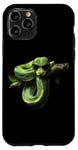 Coque pour iPhone 11 Pro Amoureux Drôles De Python D'arbre Vert, Serpents, Reptiles