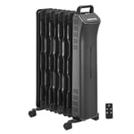 Oil-Filled 2000w Digital Radiator Heater Amazon Basics ECO function 9 Fins Black