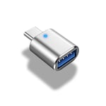 Adaptateur USB 3.0 vers type-c OTG mâle vers Micro USB femelle,convertisseur pour Macbook Samsung S20,connecteur USBC OTG - Type A Silver