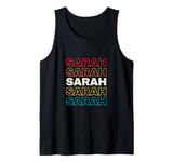 I Love Sarah Personalized Retro Sunset First Name Tank Top