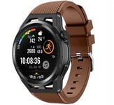 Strap-it Bracelet silicone - compatible pour Huawei Watch GT Runner (marron café)