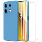 MOONESS Coque pour Xiaomi Redmi Note 13 5G 6.7",Silicone Liquid Compatible avec Xiaomi Redmi Note 13 5G,Étui de Protection Antichoc Housse Case Cover - Bleu