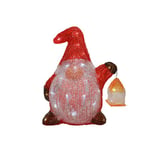 Lumineo 72239 Figurine Gnomo LED acrylique extérieur, multicolore