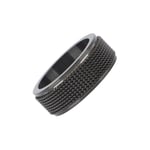 UK (Black No. 11 65mm / 2.6in)8MM Mens Ring Noiseless Steel Co