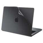 BlueSwan Case compatible with Macbook Pro 14 inch M4 M3 M2 M1 A3112 A3185 A3401 A2918 A2992 A2779 A2442, Released in 2021-2024, Matte Anti-fingerprint Flexible PP Protective Cover Shell, Frosted Black