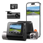 70mai 2.7K 1944P Ultra Full HD Dash Cam A510 with 64GB SD Card, Front and Rear Dual Car Camera, Smart Dash Cam with Built-in GPS, G-Sensor, ADAS, HDR, Night Vision, APP Control, Max 256GB