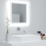 Bonnevie - Miroir à led Style baroque - Miroir lumineux de salle de bain Blanc 40x8,5x37 cm Aggloméré BV376171