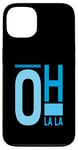 Coque pour iPhone 13 Bleu Oh La La Blue Color Graphic