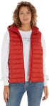 Tommy Hilfiger Women's Global Stripe Padded Gilet, Red (Terra Red), XS