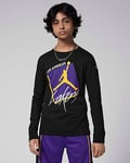 Los Angeles Lakers Courtside Statement Edition Older Kids' (Boys') Jordan Max90 NBA Long-Sleeve T-Shirt