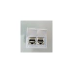 Schneider Electric - Prise double RJ45 CAT5E ftp blanc polaire format 45X45mm avec porte-étiquette s-one altira ALB44335N