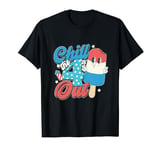 Retro Groovy Ice Cream Chill The 4th Out 4th Of July Funny T-Shirt